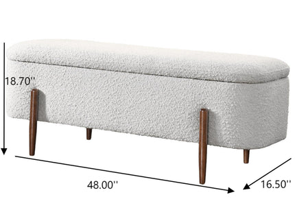 Sarna - Storage Bench - Ivory