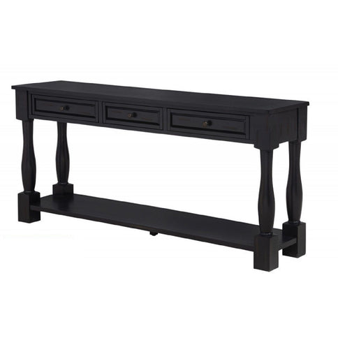 Long Console Table With Drawers And Shelf