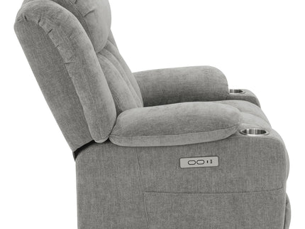 Beca - Upholstered Power Lift Recliner With Cupholders And USB Charging