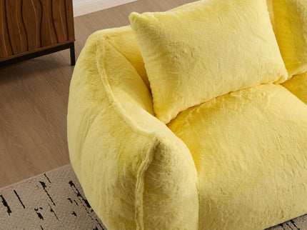 Giant Bean Bag Couch, Ultra Soft Fluffy Loveseat For Living Room