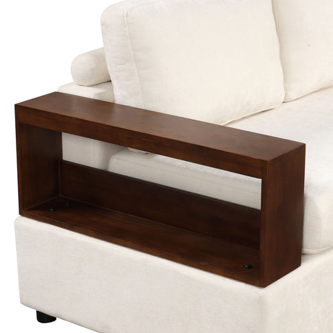 Sectional Sofa Upholstered Sofa Couch With Reversible Armrests For Living Room