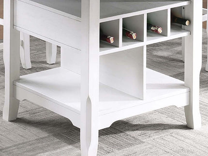 Contemporary Counter Height Dining Set With Built In Lazy Susan