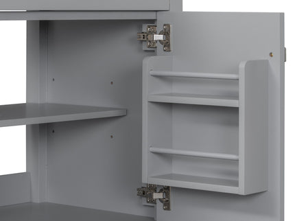 Bathroom Vanity With Ceramic Sink, Modern Single Bathroom Cabinet With 2 Doors And A Shelf, Soft Close Doors