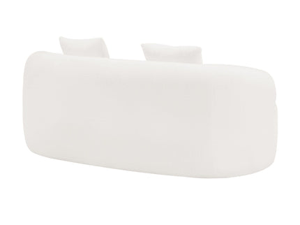 Curved Loveseat Sofa With Round Armrest