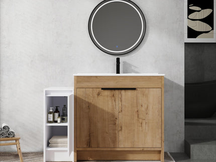 Freestanding Bathroom Vanity With Sink And Storage Cabinets, Soft Closing Doors