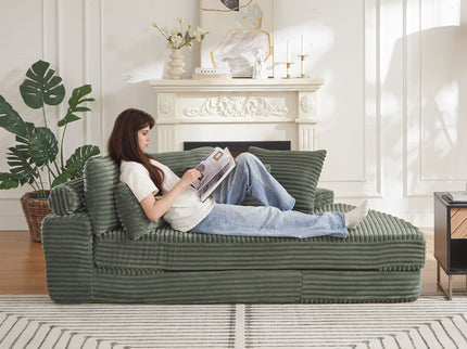 Semi Circular 2 In 1 Sofa Bed With Neck Pillow