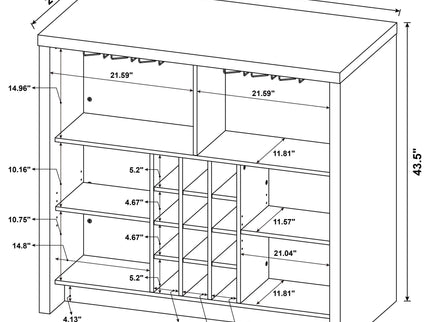 Irving - Freestanding Home Bar With Wine Storage