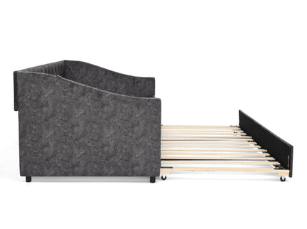 Upholstered Daybed With USB Charging & Pull Out Bed