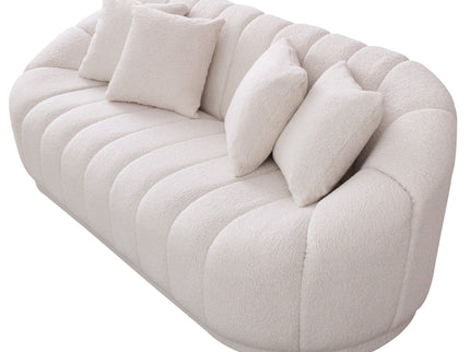 Maximilian - Modern Japandi Style Tight Back Boucle Couches