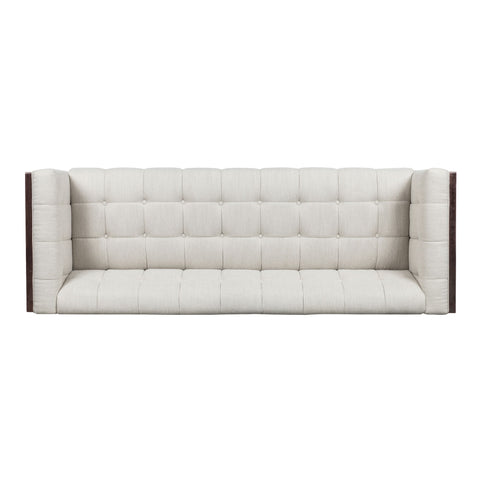 Contemporary Mid-Century Charm 3 Seater Sofa With Button Tufted Waffle Stitching
