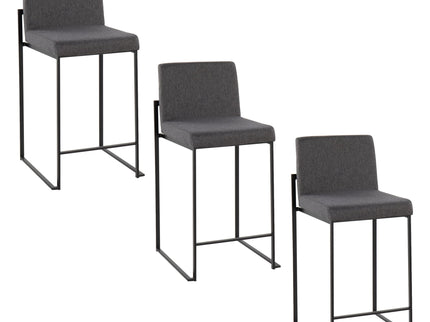 Fuji - Contemporary Modern Elegance, High Back Counter Stool