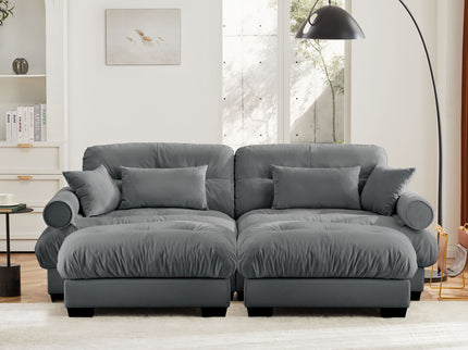 Super Comfort Oversized Modular Sectional Sofa With Movable Ottoman