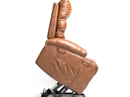 Large Size Electric Power Lift Recliner Chair Sofa With 8 Point Vibration Massage And Lumbar Heat