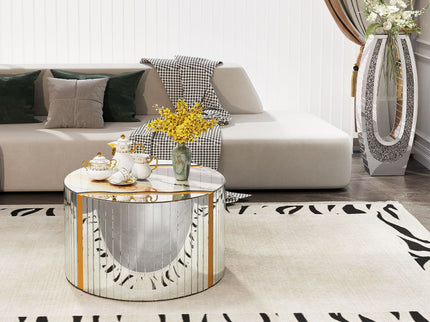 Round Mirror Coffee Table, Living Space Furniture