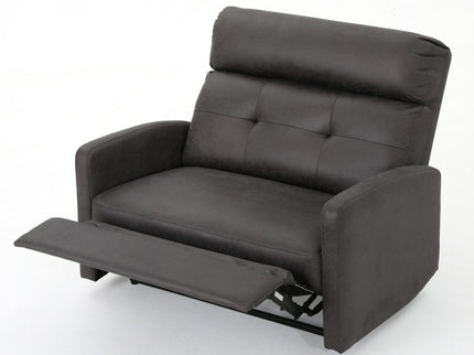 Alma - Contemporary Upholstered Loveseat Recliner - Slate