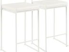 White / Faux Leather / 2 Pieces