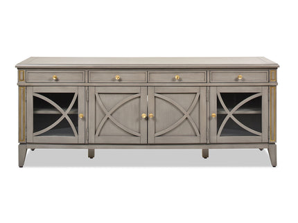 Dauphin - TV Stand Storage Display Console Table - Gray Cashmere