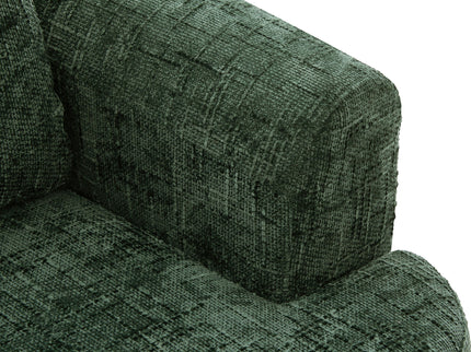 Modern Swivel Barrel Chair With Dual-Layer Cushion