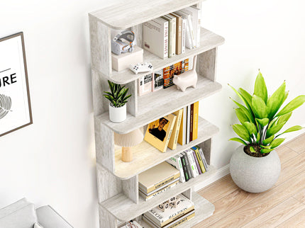 Modern 5 Tier Open Storage Bookcase
