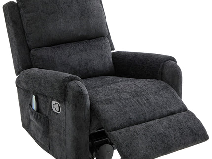 Manual Recliner Massage Chair With Swivel Rocker, 8 Massage Modes, Side Storage Pocket