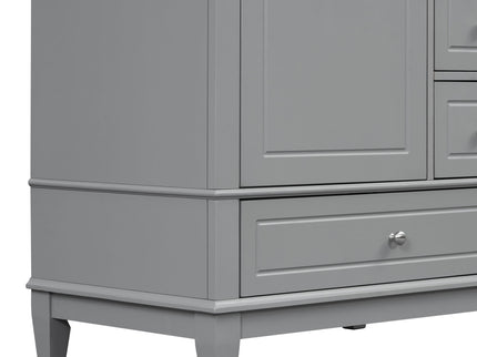 Freestanding Bathroom Vanity With Sink, Soft Close Door, 3 Drawers