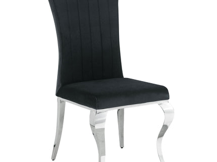 5 Piece Dining Set With Upholstery, Rectangular Table - Black