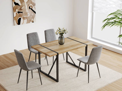 Modern Upholstered Dining Chairs With Cushion Seat And Sturdy Legs (Set of 4)