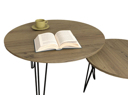 Round Nesting Coffee Table For Living Room (Set of 2)
