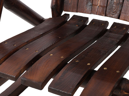 Durable Wooden Porch Rocker, Fir Log Rocking Chair