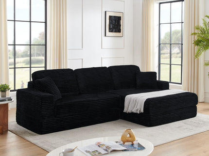 Modern Minimalist L Shape Modular Sectional Sofa, Couch