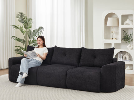 3 Seater With Thickened Armrests Sofa For Living Room