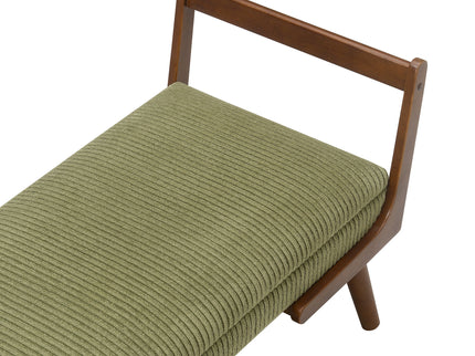 Mid-Century Bench With Wood Legs