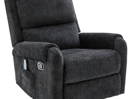 Manual Recliner Massage Chair With Swivel Rocker, 8 Massage Modes, Side Storage Pocket