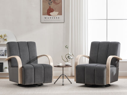 360° Swivel Accent Chair With Armrests