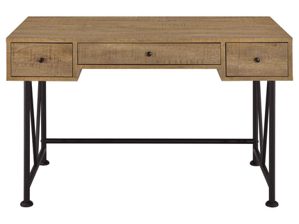 Vellun - 3 Drawer Writing Desk - Mango Color