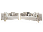 Beige / 2 Pc. Sofa, Loveseat