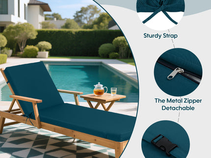 2 Piece Outdoor Chaise Lounge Cushion Set, Replacement Cushions For Patio Furniture