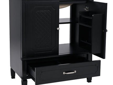 Bathroom Vanity With Sink, Soft Closing Door, Multi Functional Storage