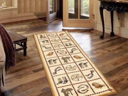 Tribes - 5'3" X 7'3" Southwest Area Rug - Beige
