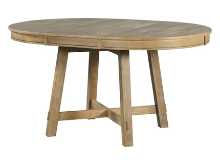 Gia - Round Extendable Dining Table With 16" Leaf Wood