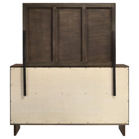 Hemlock - 6 Drawer Dresser With Mirror - Brown