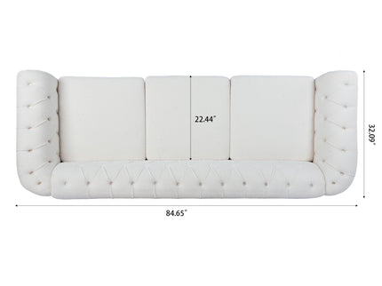 Rolled Arm Chesterfield 3 Seater Sofa