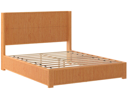 Platform Bed Frame With Headboard, Floor Standing Design