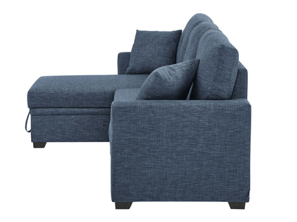 Upholstered Sectional & Pull Out Bed And Chaise Storage