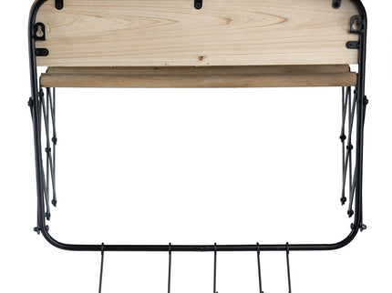 Laundry Rack With Accordion Design - Brown / Black - Black Brown