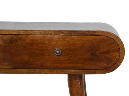 Solid Wood Curved Edge Console Table