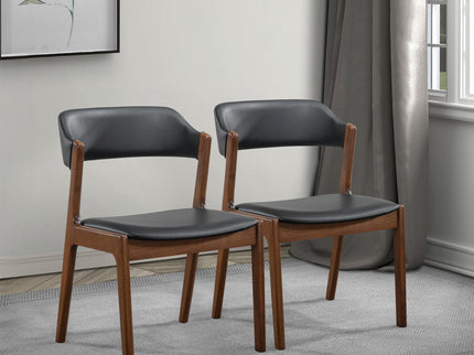 Enzo - Dining Chair (Set of 2) - Black / Brown