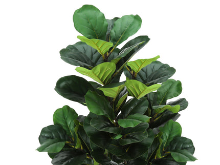 47" Tall, Artificial Plant, Fiddle Tree, Indoor, Fake, Floor, Greenery, Potted, Real Touch, Decorative - Green / Black