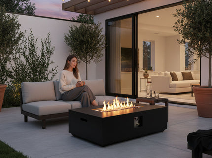 Propane / Natural Gas Fire Pit Table, 50,000 BTU - Charcoal