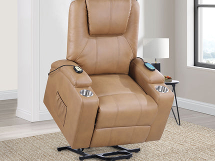 Macklin - Power Lift Massage Recliner With Heat And Dual Cupholders